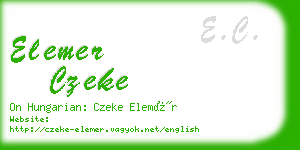elemer czeke business card